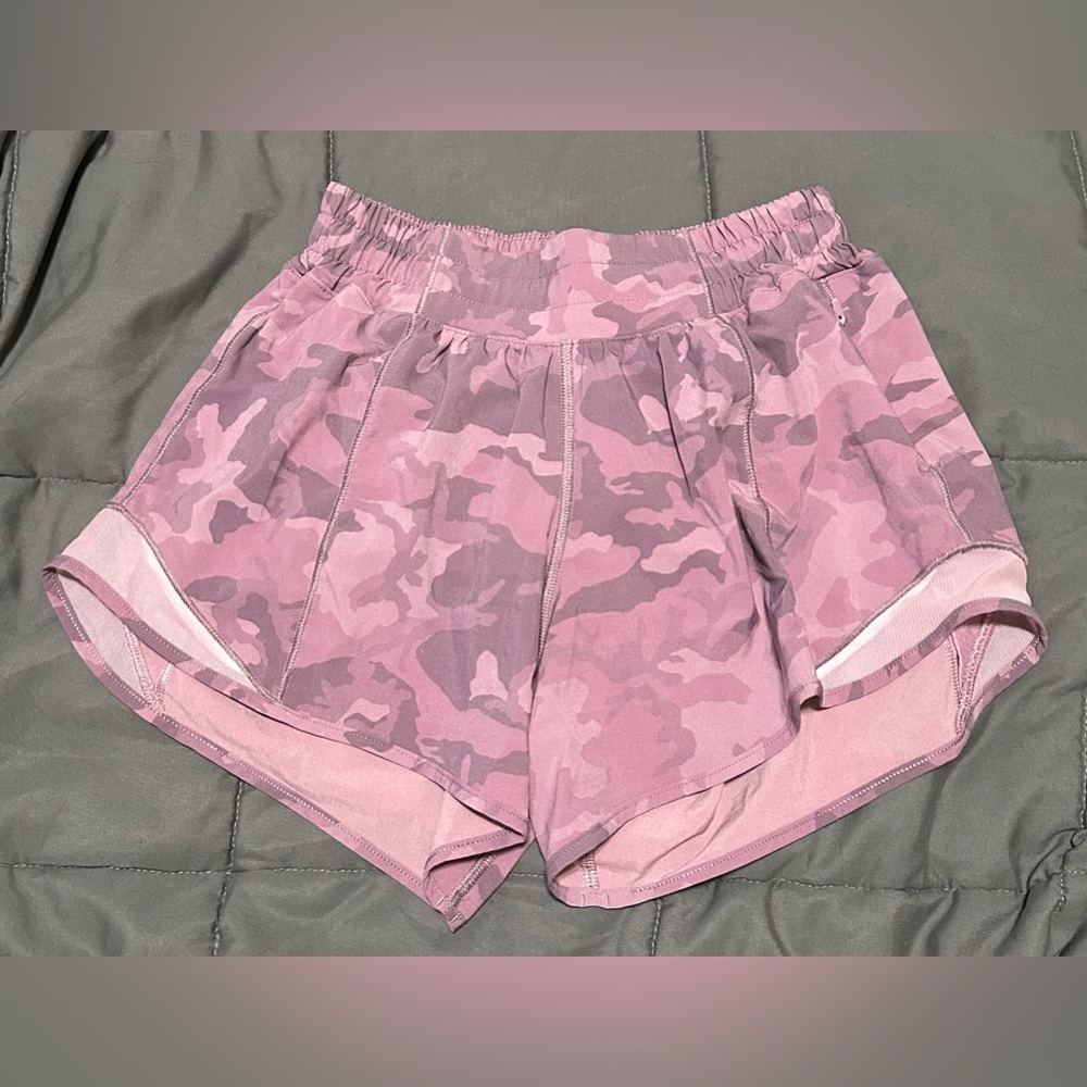 lululemon athletica Pink Camo Athletic Shorts